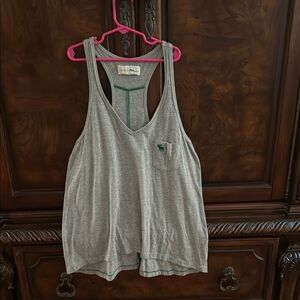 Abercrombie & Fitch Gray Boxy Sleeveless Tank Top